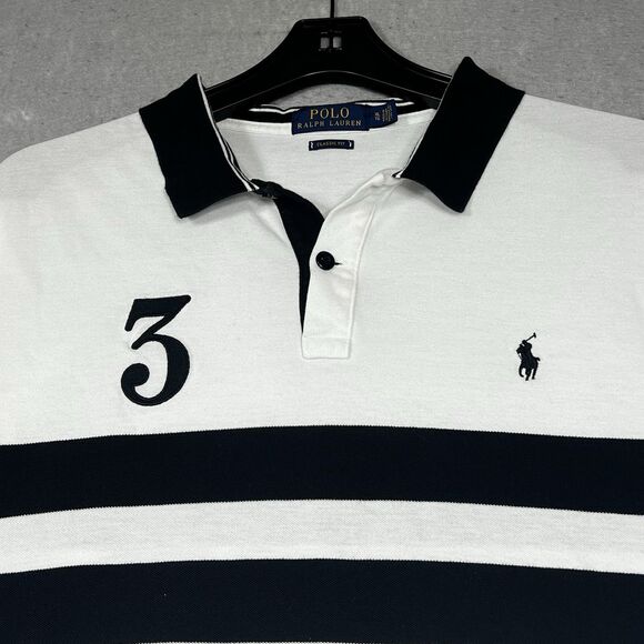 Polo Ralph Lauren Polo Shirt #3 Men’s Size XL Slim Custom Fit White Short Sleeve - Picture 3 of 13